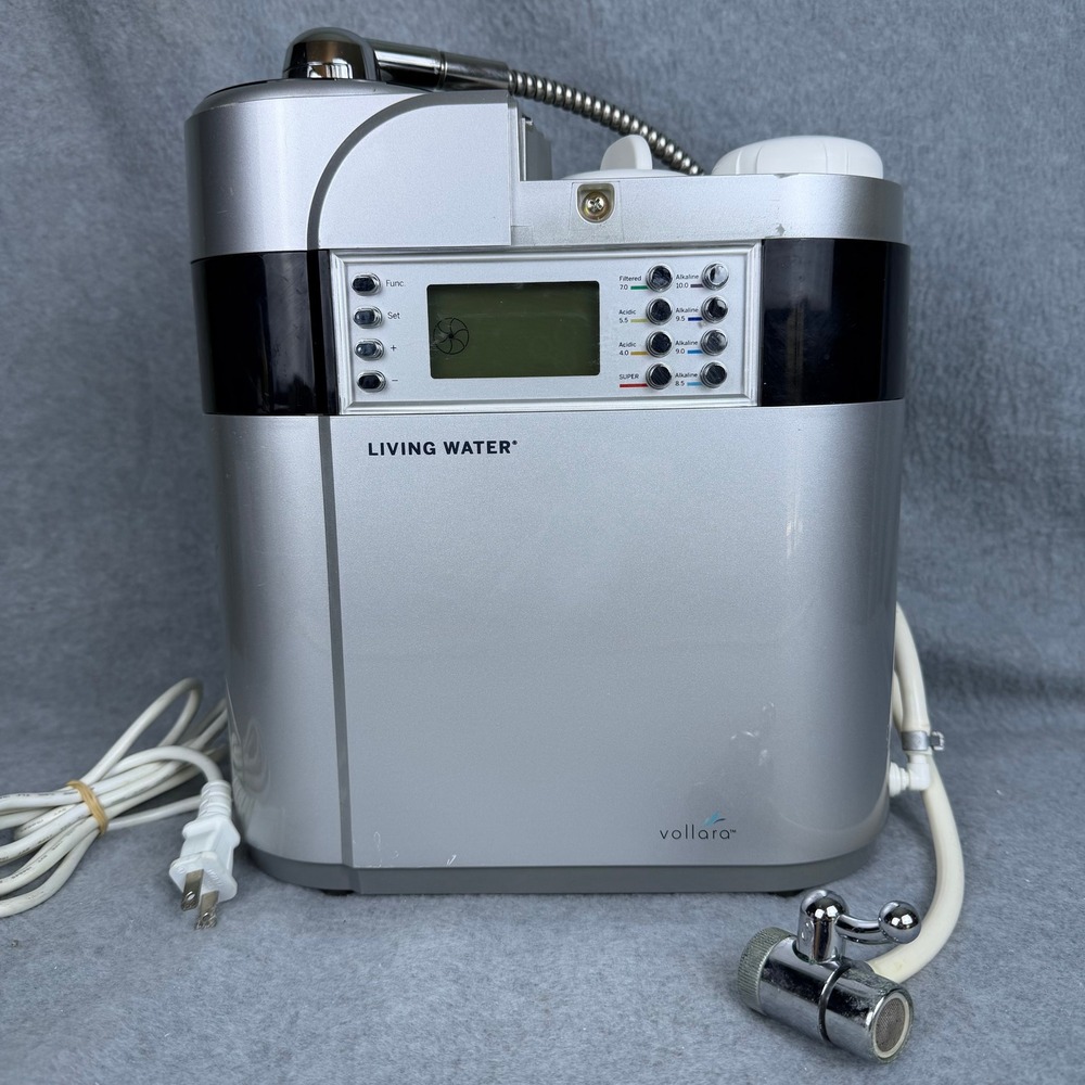 Vollara Living Water Ionizer W1009A Silver Alkaline Water System TESTED
